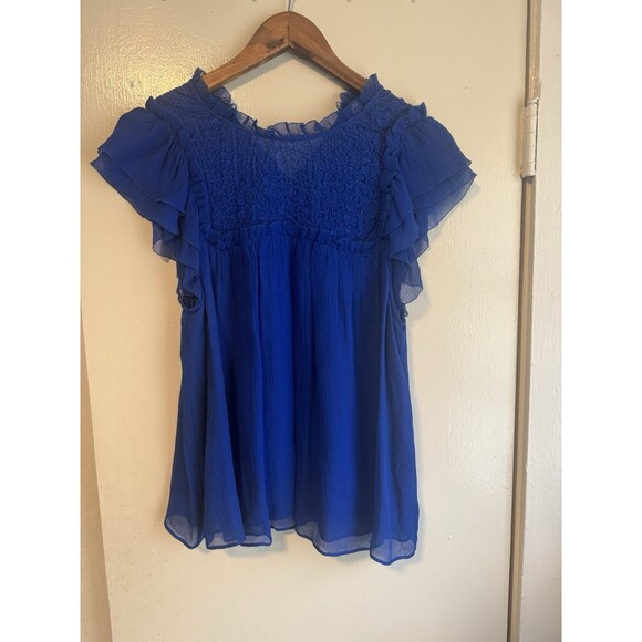 Ulla Johnson Ulla Johnson Silk Mock Neck Blouse Size 8 - Picture 4 of 5